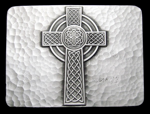 RG22138 *NOS* 2006 GREAT AMERICAN **CELTIC CROSS** RELIGIOUS PEWTER BELT BUCKLE