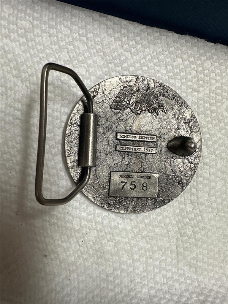 Vintage Great American Buckle Co Limited Edition Belt Buckle Cowboy on Horse