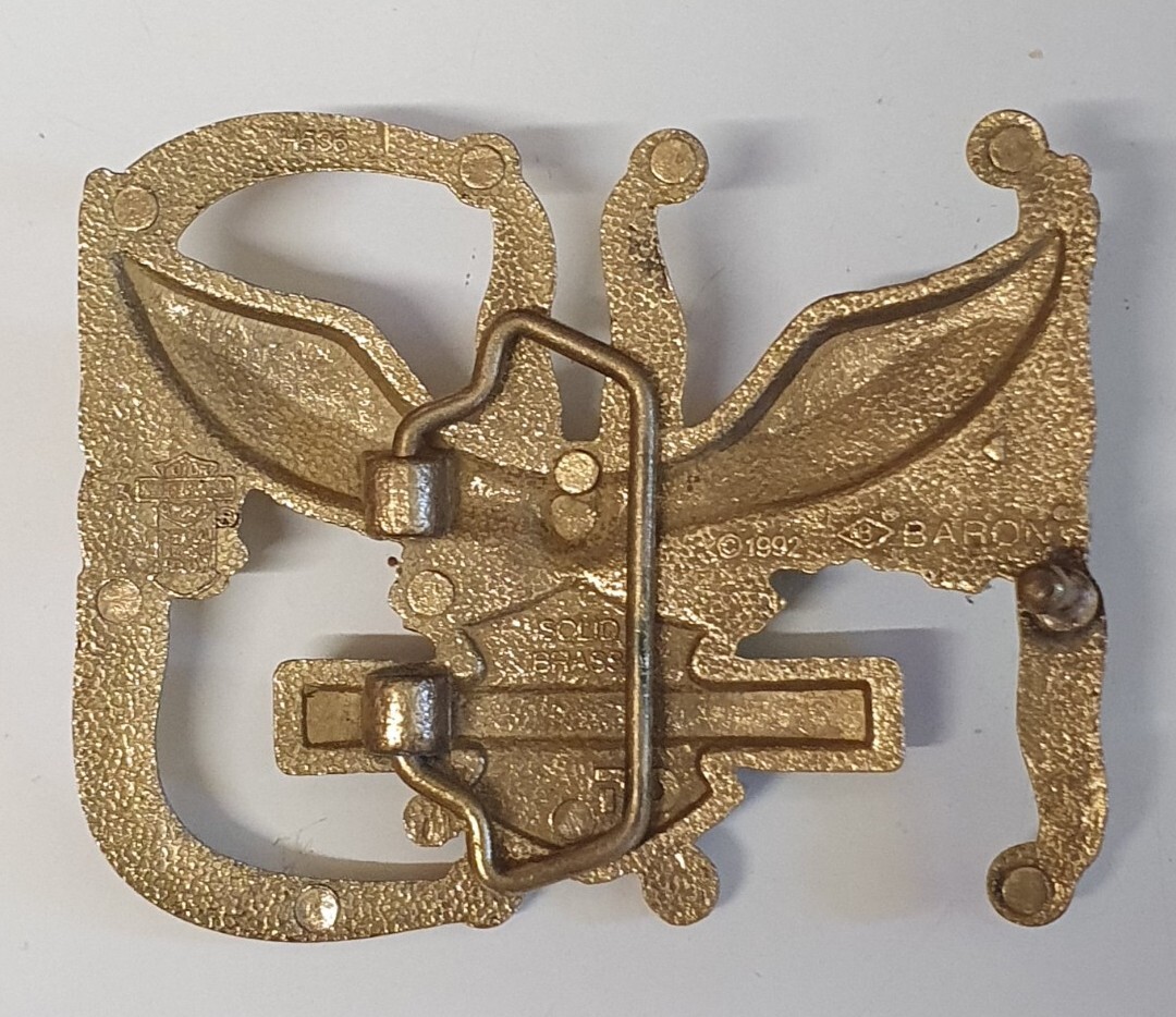 🔶️1992 SOLID BRASS &lsquo;HD&rsquo; HARLEY-DAVIDSON MENS WOMENS LEGENDARY EAGLE BELT BUCKLE