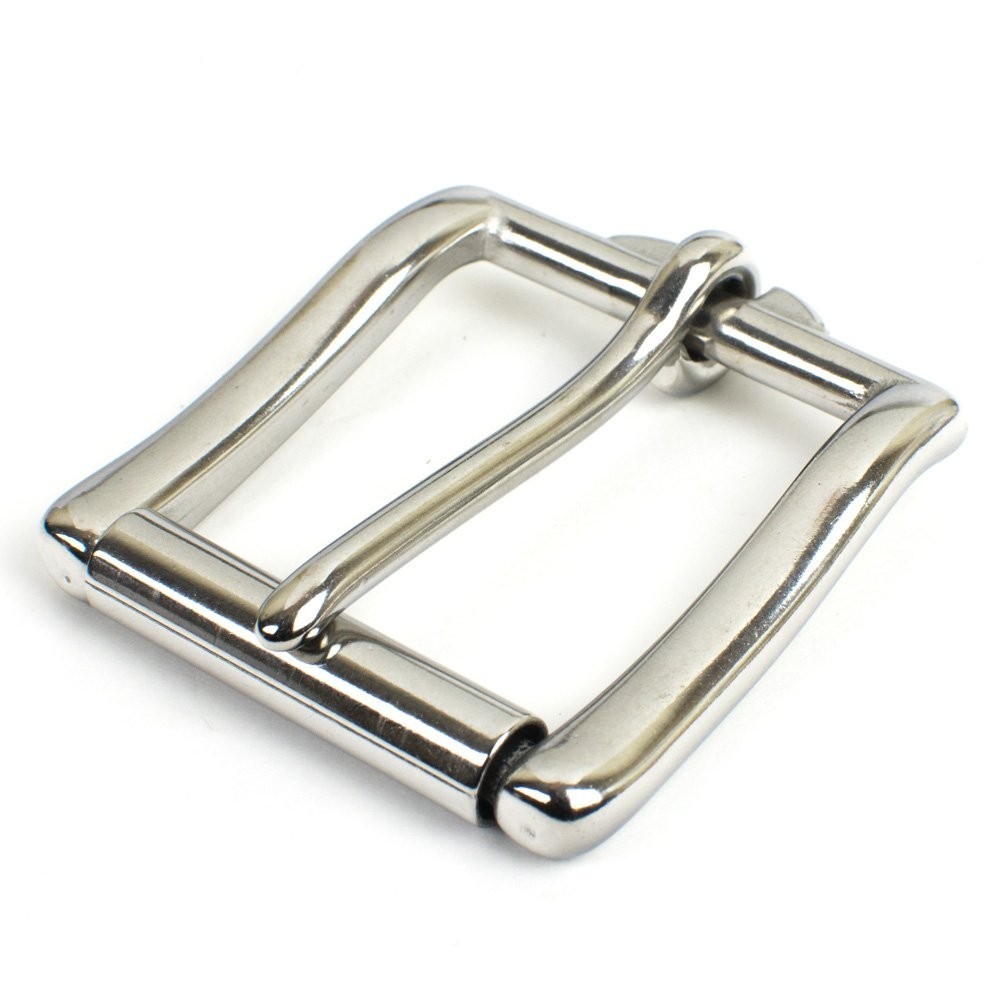 Heavy Duty Stainless Steel Roller Buckle – 1½ » Nickel Safe Polished Belt Buckle