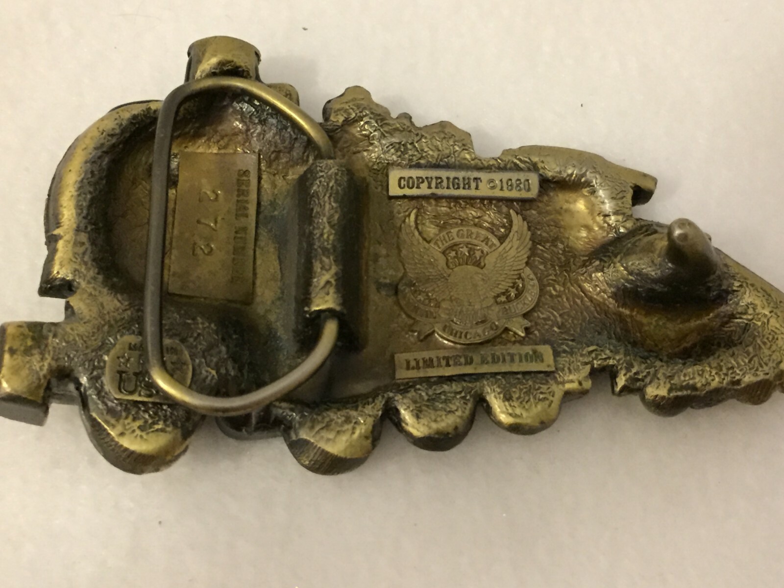 Train Belt Buckle The Great American Buckle Company 1980 Limited Edition Vintage