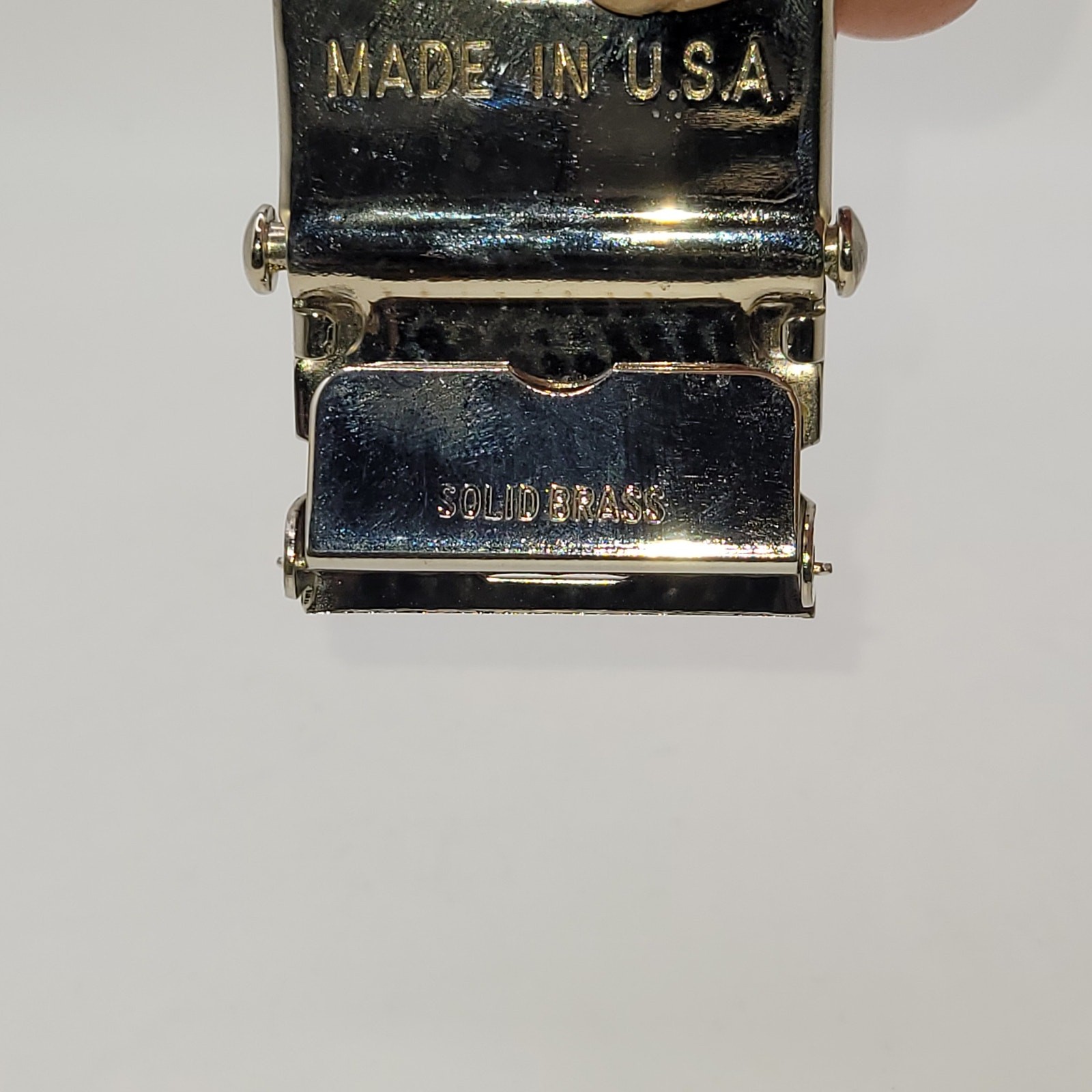 Brass Belt Buckle DD860 USS McCaffery Made in USA Autogrip slide style rare