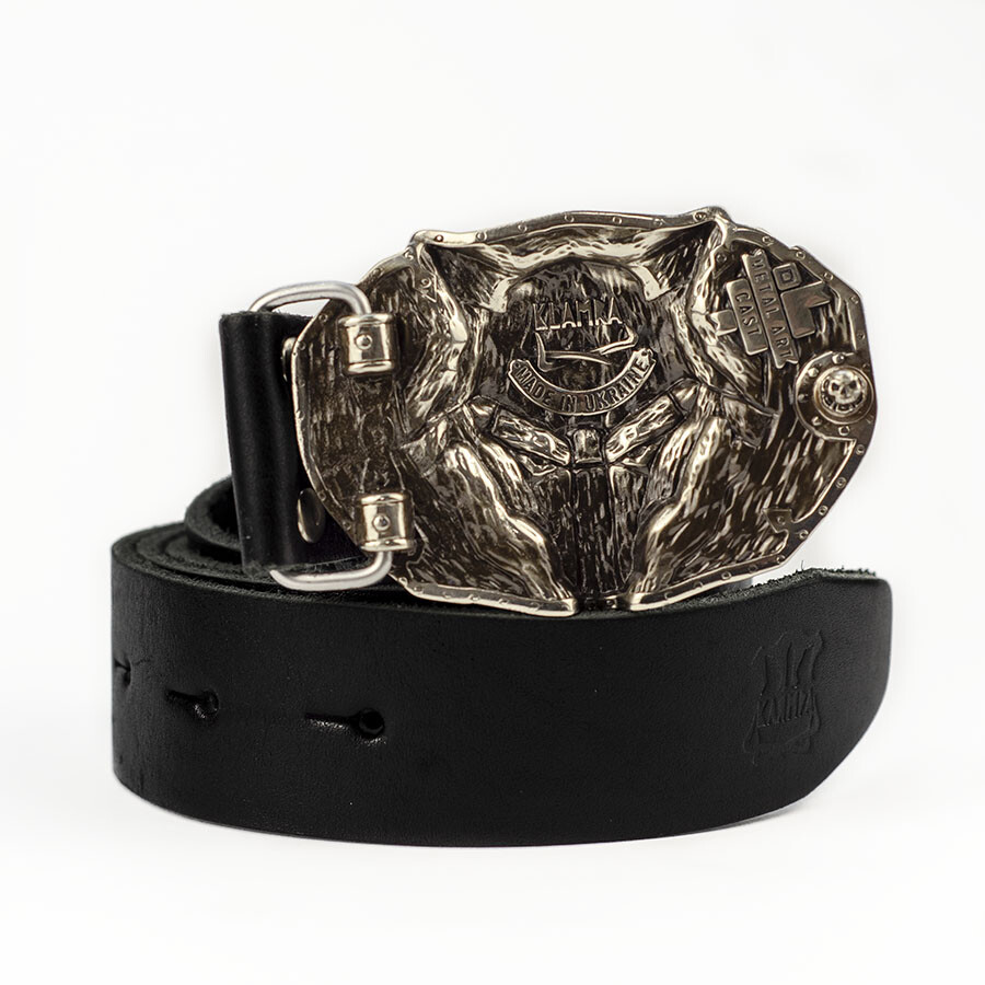 Runic Wolf german silver belt buckle, Scandinavian Old Norse Celtic werewolf