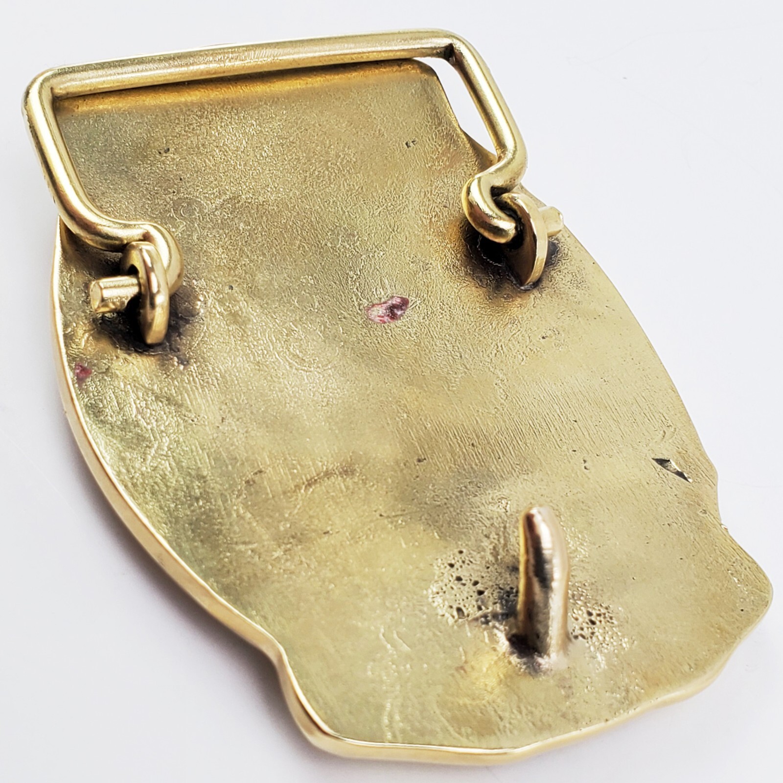 BASS Belt Buckle Anglers Sportsman Society Fishing Solid Brass 3&Prime;