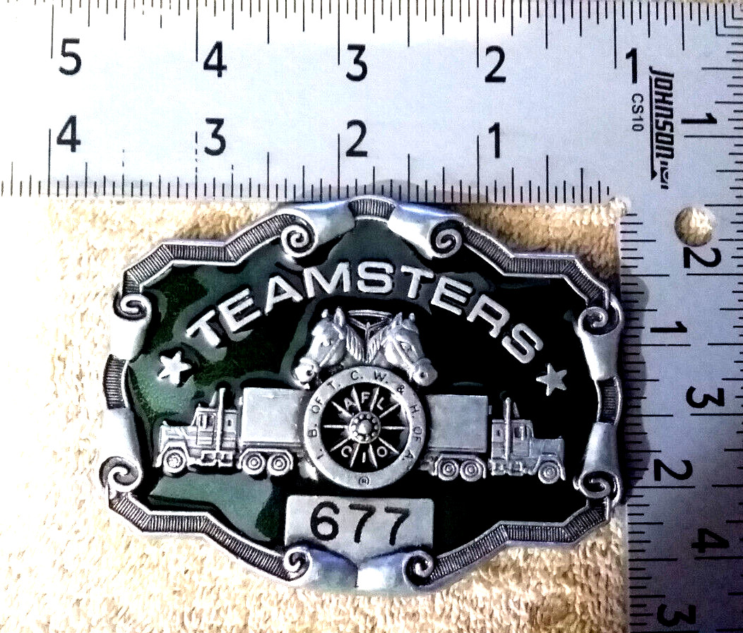Teamsters 677 Waterbury, Connecticut Labor Union Belt Buckle