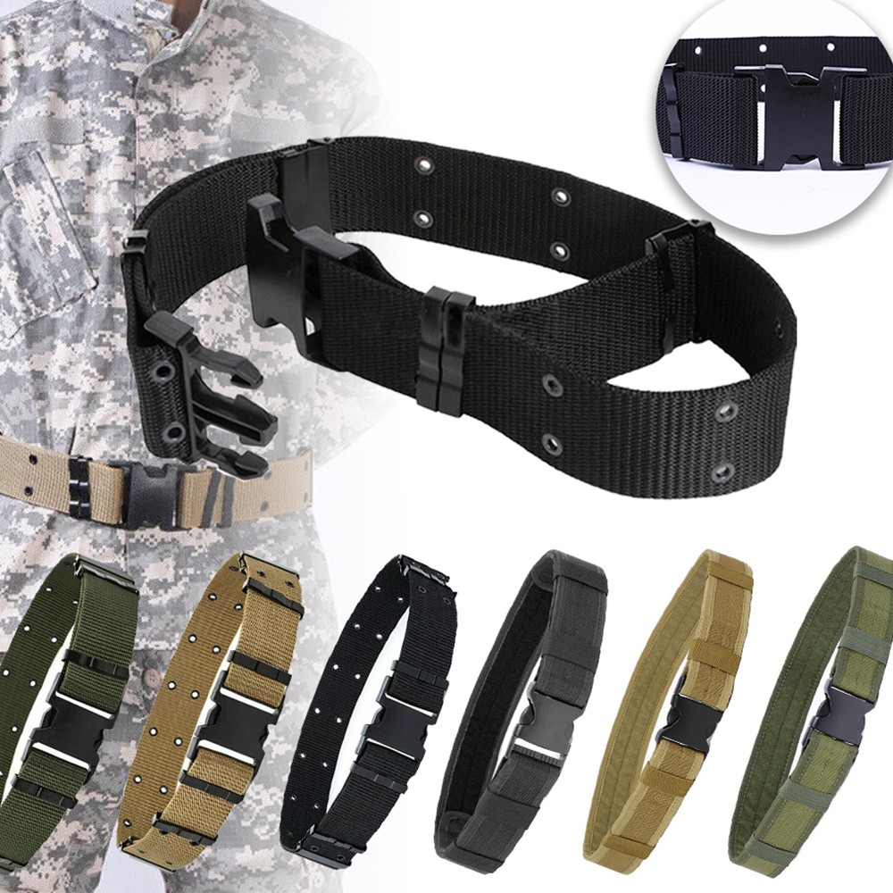 MEN Casual Military Tactical Army Adjustable Quick Release Belts Pants Waistband