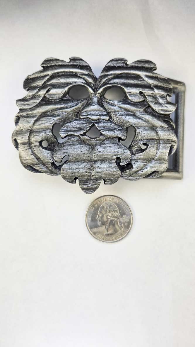 Pewter Oak King Belt Buckle Dryad Design Green Man Wiccan Pagan Celtic