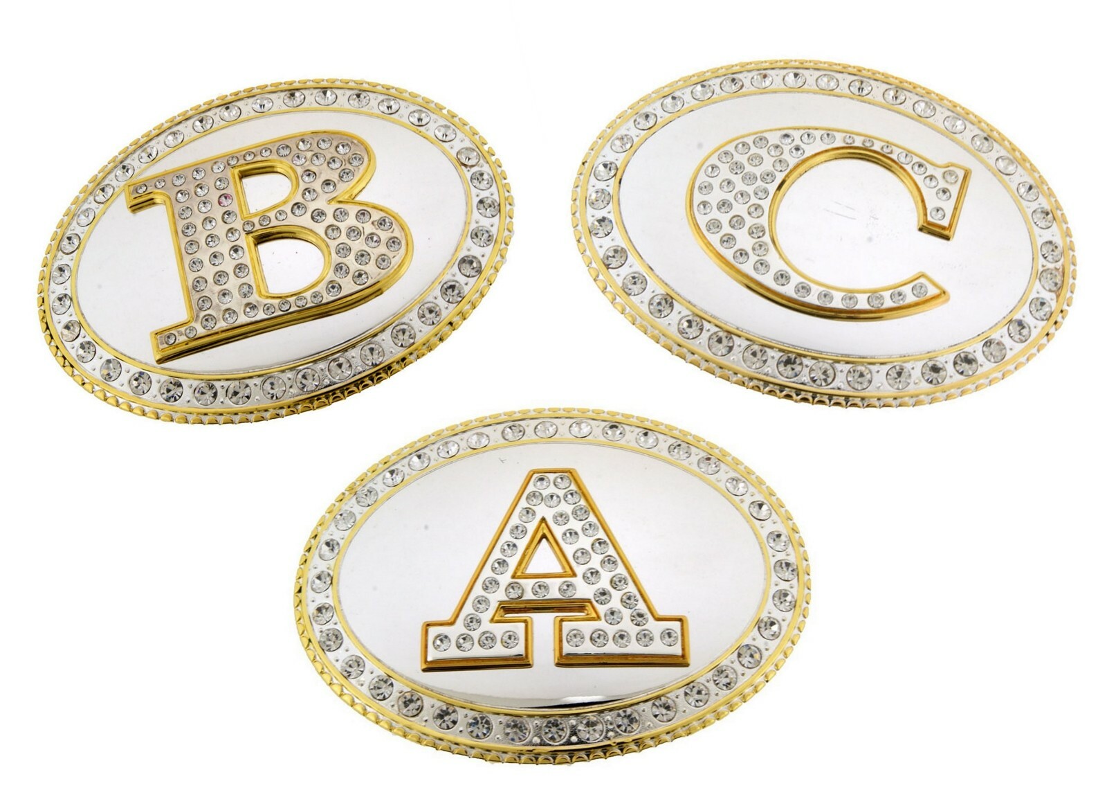 Initial Letter A to Z Gold Silver Metal Mens Belt Buckle Western Rodeo Cowboy