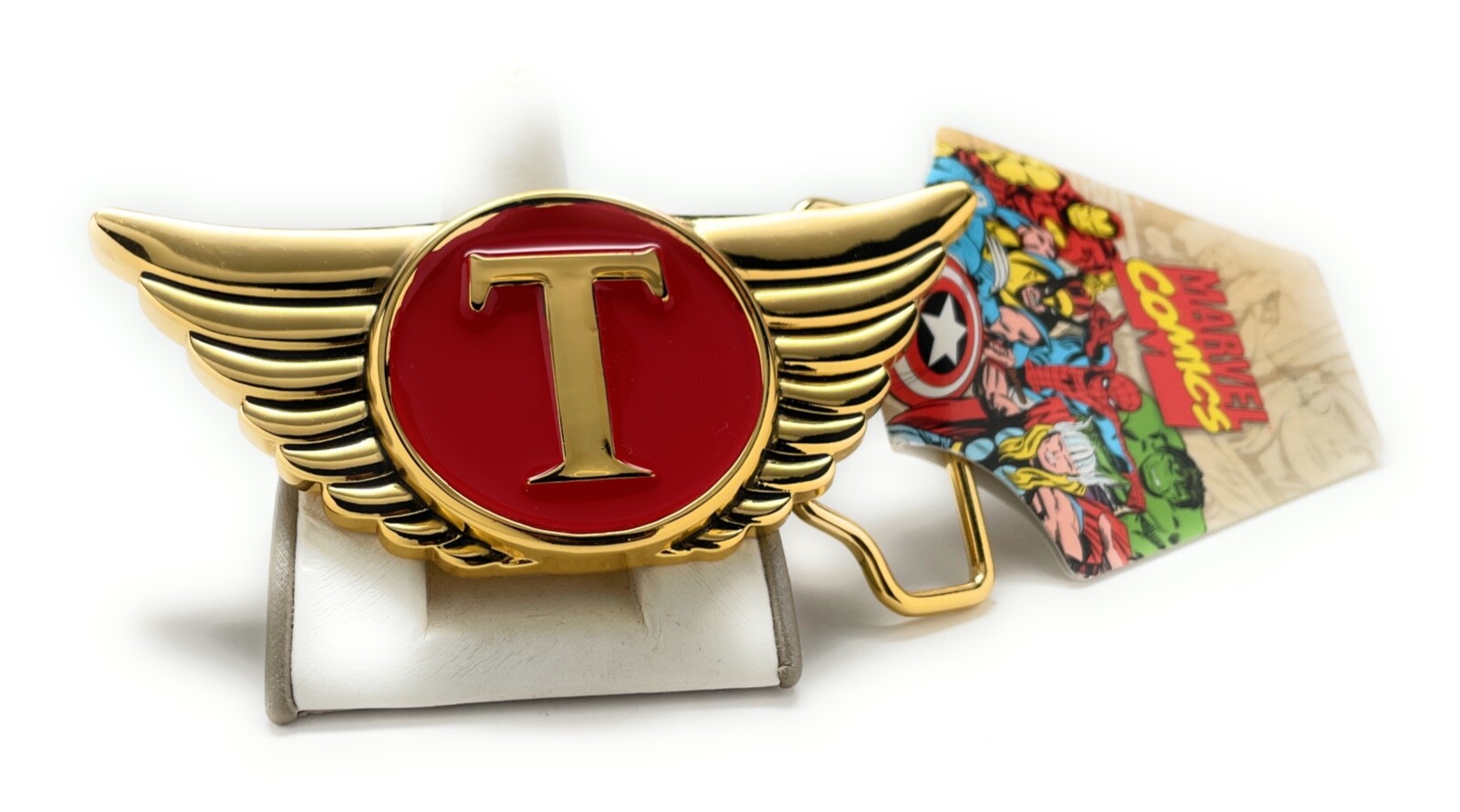 Belt Buckles Thor Gold Red Enamel Collectors Edition Marvel Comics NIB Gold Plat