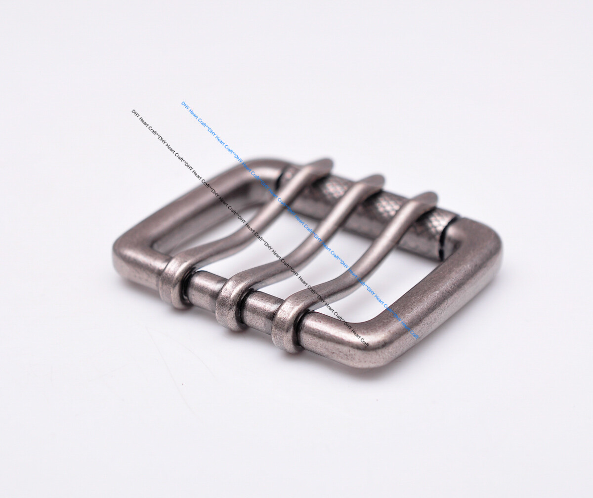 Heavy Sturdy Retro Triple Tongue Pin Prong Men Belt Buckle Fit 45MM Belt Straps