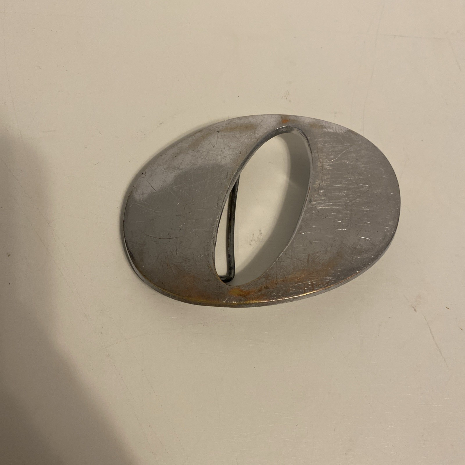 2003 CUT-OUT INITIAL **0** CHROME OVER SOLID BRASS BELT BUCKLE
