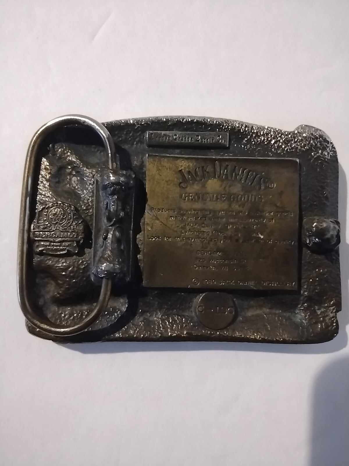Jack Daniels Tennessee Whiskey Old Time Hand Made C-190 Belt Buckle 1989