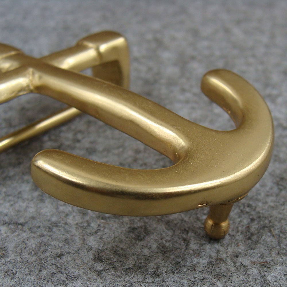 Solid Brass “ Anchor ” Men&rsquo;s Tongue Pin Belt Buckle for 1.5“ Belt / Belt Buckles