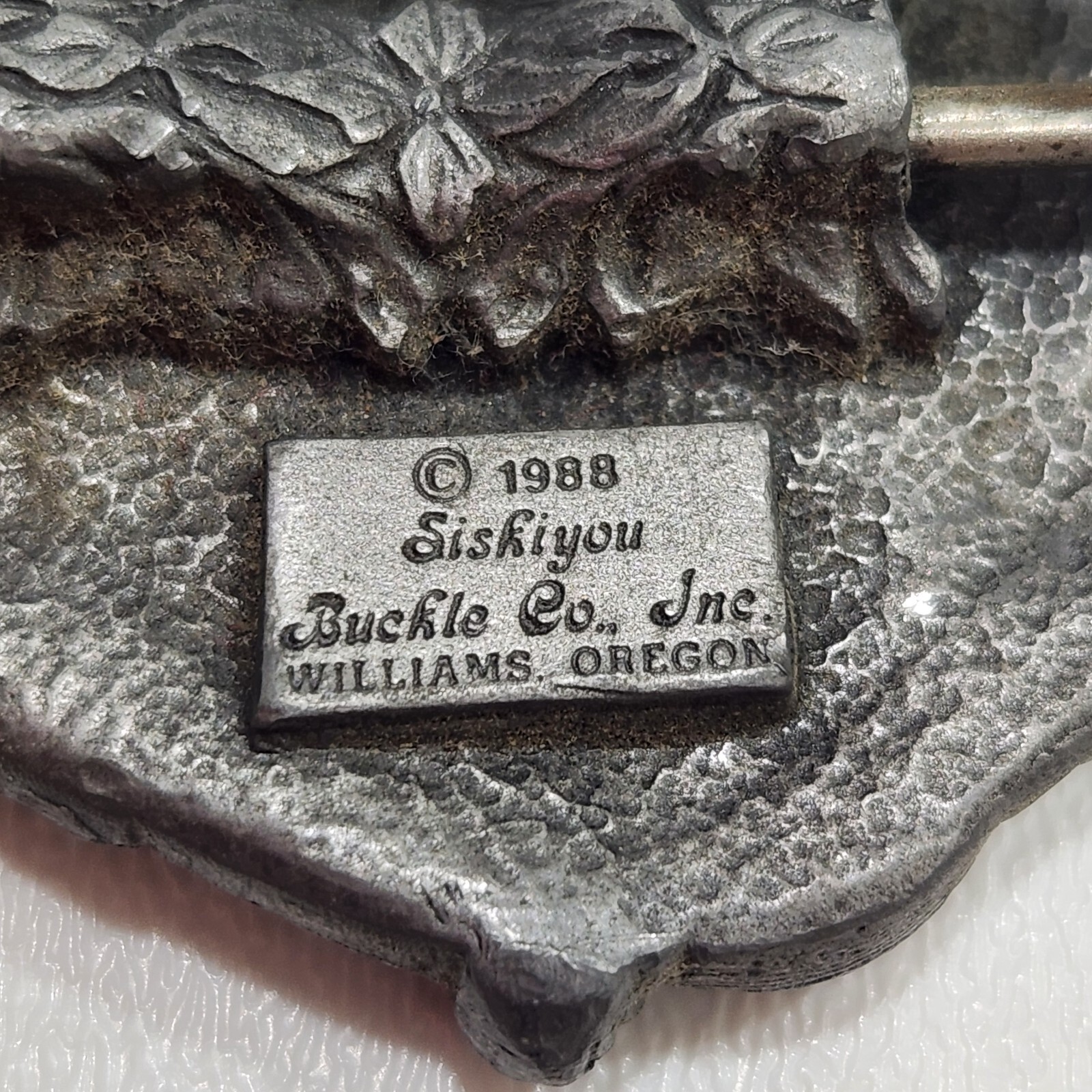 Vintage 1980s I Love Country Music Belt Buckle Metal Siskiyou Buckle Co 1988