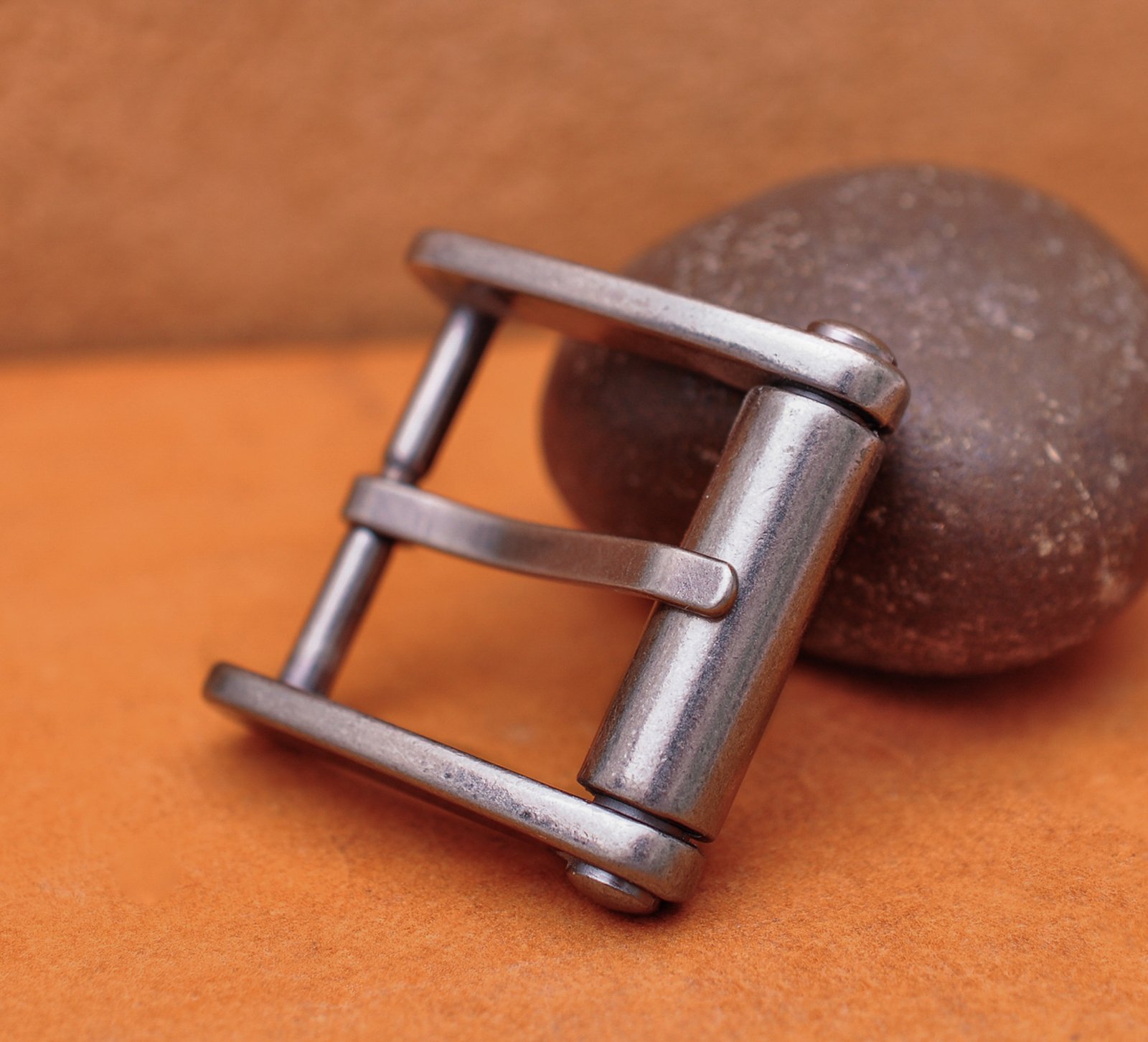 Novelty Mens Retro Single Prong Pin Metal Belt Buckle 32mm Silver Color