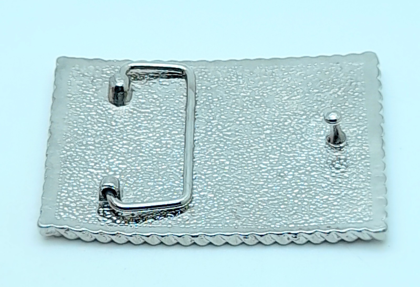 Fashion unisex style classic oblong Belt Buckle Silver Metal pink ab rhinestones