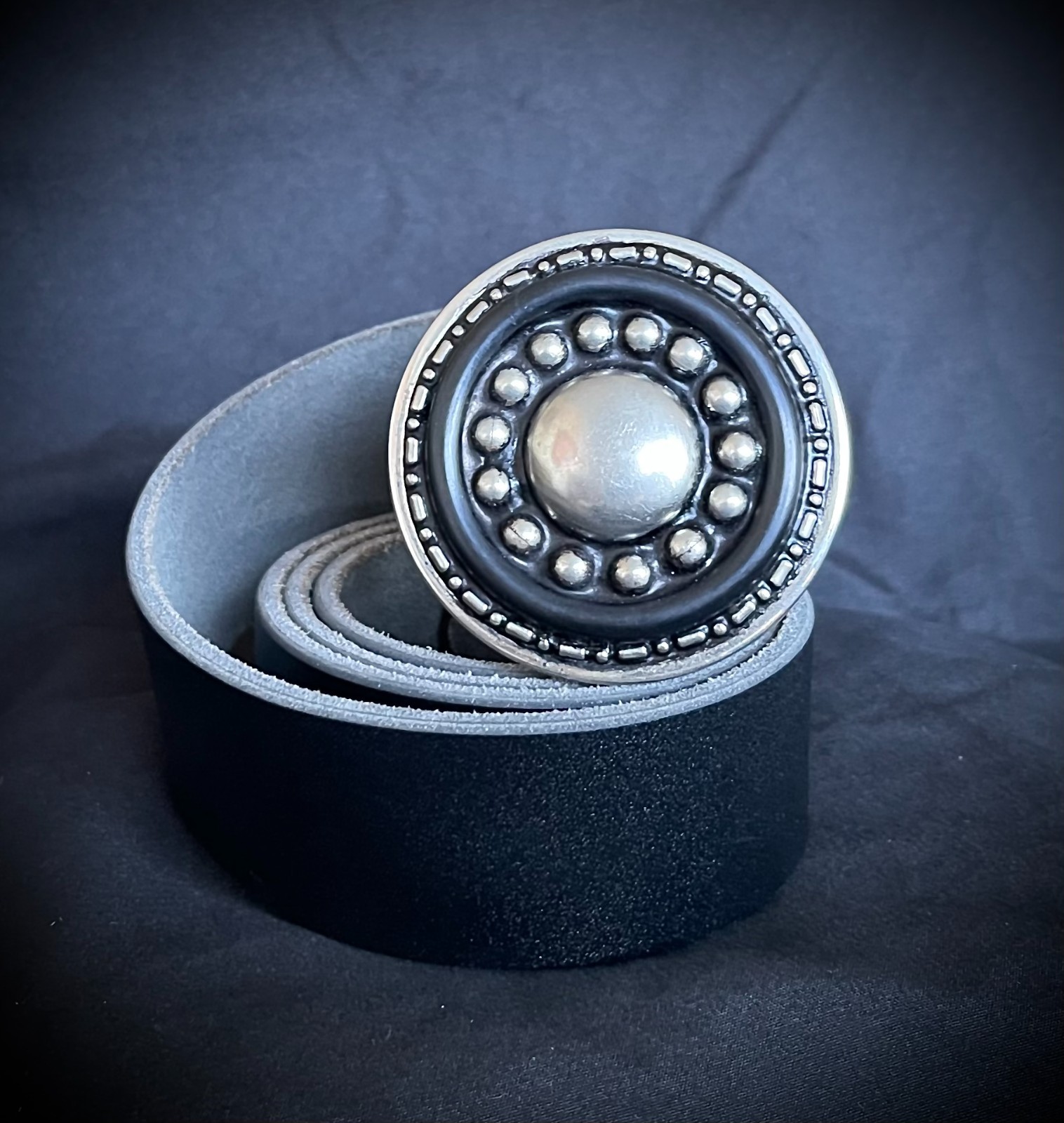 “ Orbital” Buckle Archive OOAK Industrial Round 2.5&Prime; Darren McNeese