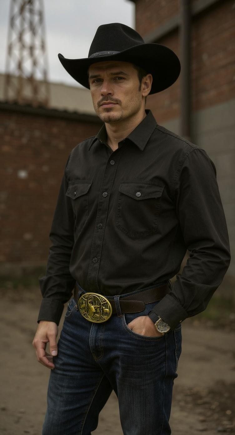 Men Gold Metal Belt Buckle Deer Nature Hunter Western Fashion Cowboys Jeans Pant