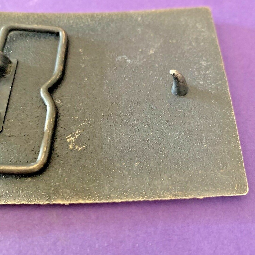 VINTAGE National Rifle Association NRA Brass Belt Buckle Gun Owners Shotgun EUC!