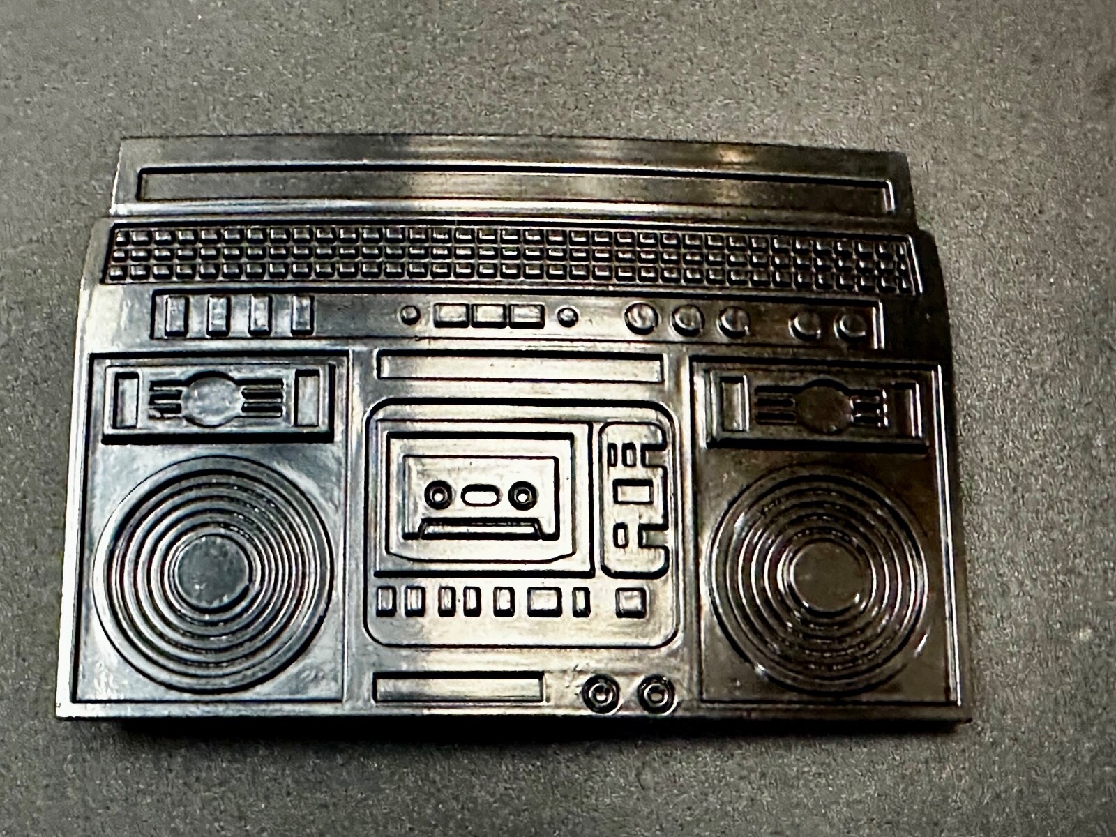 Rebel Revolutions Retro Black Color Ghetto Blaster / Boom Box Belt Buckle