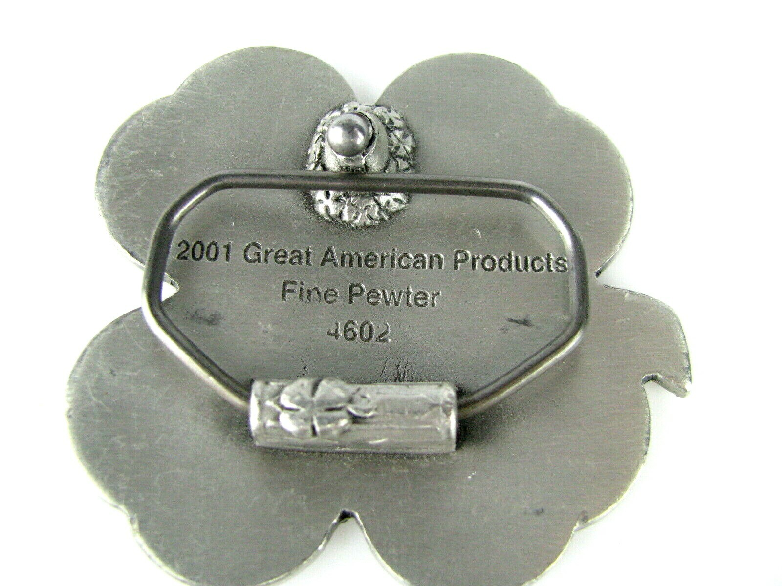 Great American Products Fine Pewter Shamrock Four 4 Leaf Clover Belt Buckle 2001