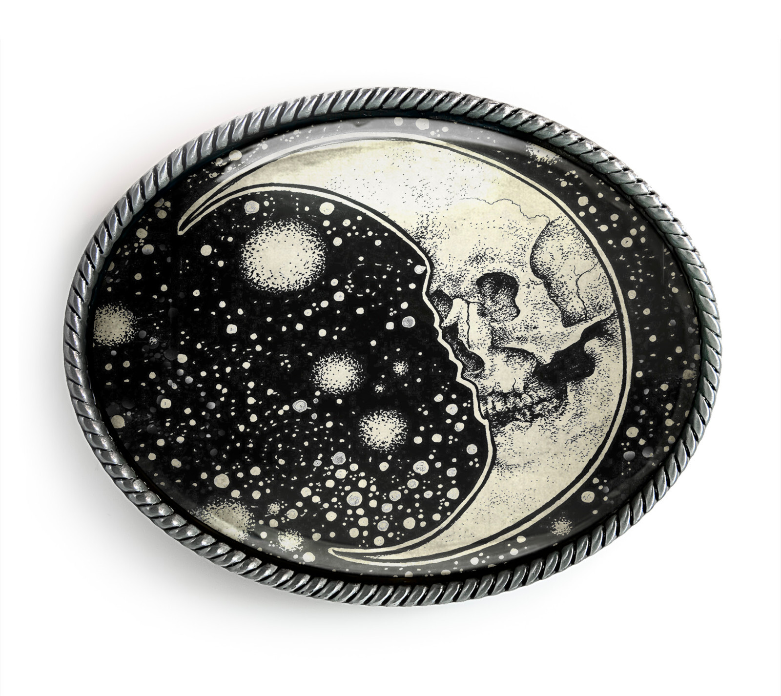 Gothic Moon Belt Buckle – Dark Celestial Moon Esoteric Belt Buckle – 610