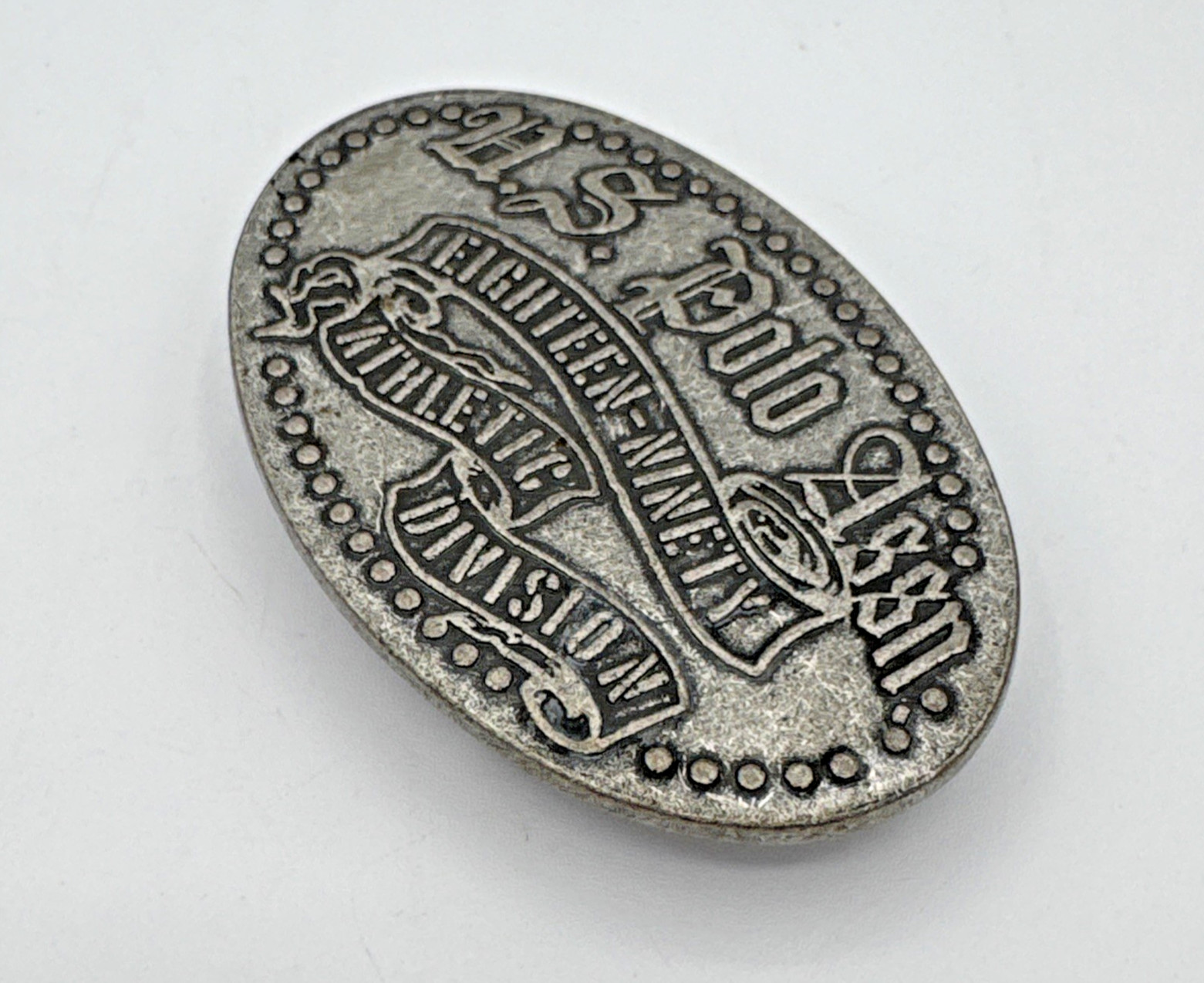 Vintage U.S. Polo Assn 18th Eventing Division Belt Buckle Silver Tone