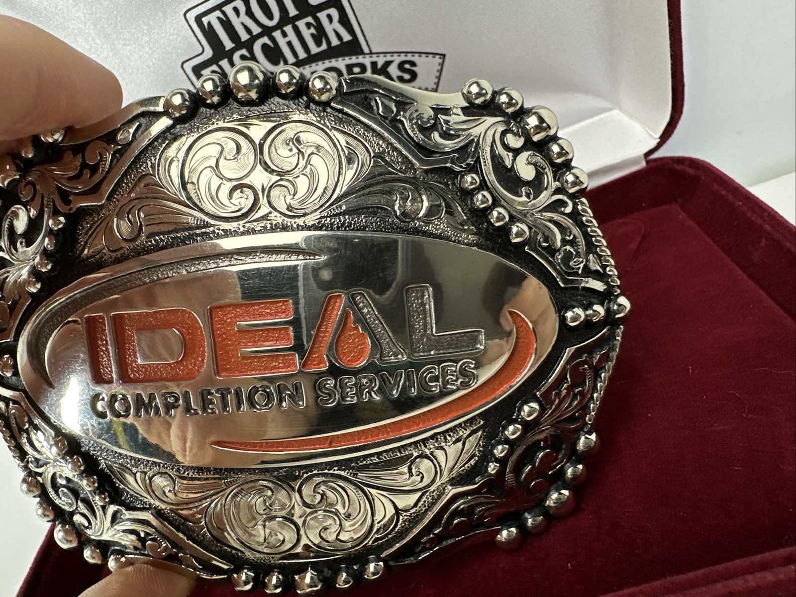 Troy Fischer Silverworks Western Style Belt Buckle Custom