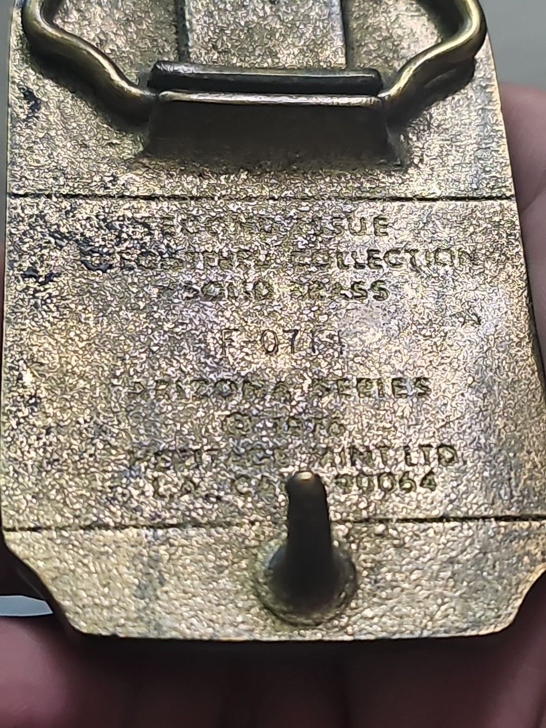 Vintage Brass Belt BUCKLE ARIZONA Statehood 1912 3.25&Prime;x2&Prime;