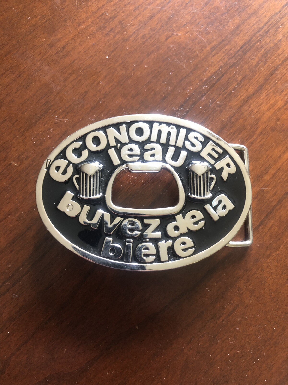 Economiser L’eau Buvez De La Biere French Funny Beer Bottle Opener Belt Buckle