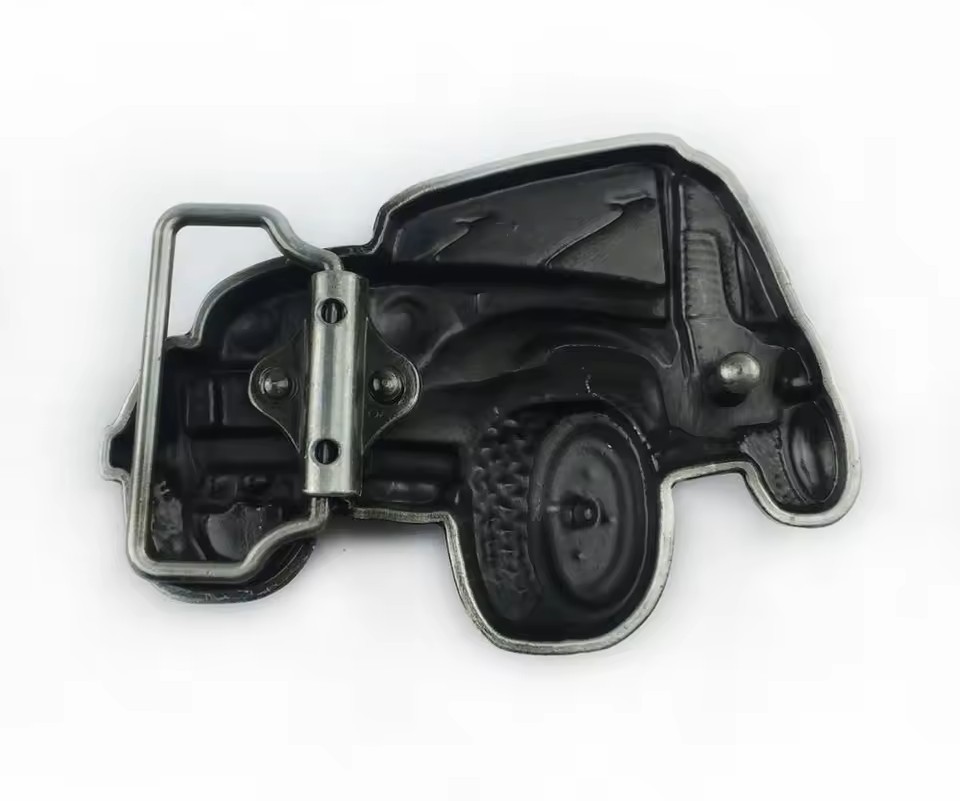 Jeep Wrangler Belt Buckle 4X4 Pewter Trucker Biker Two Door Offroad