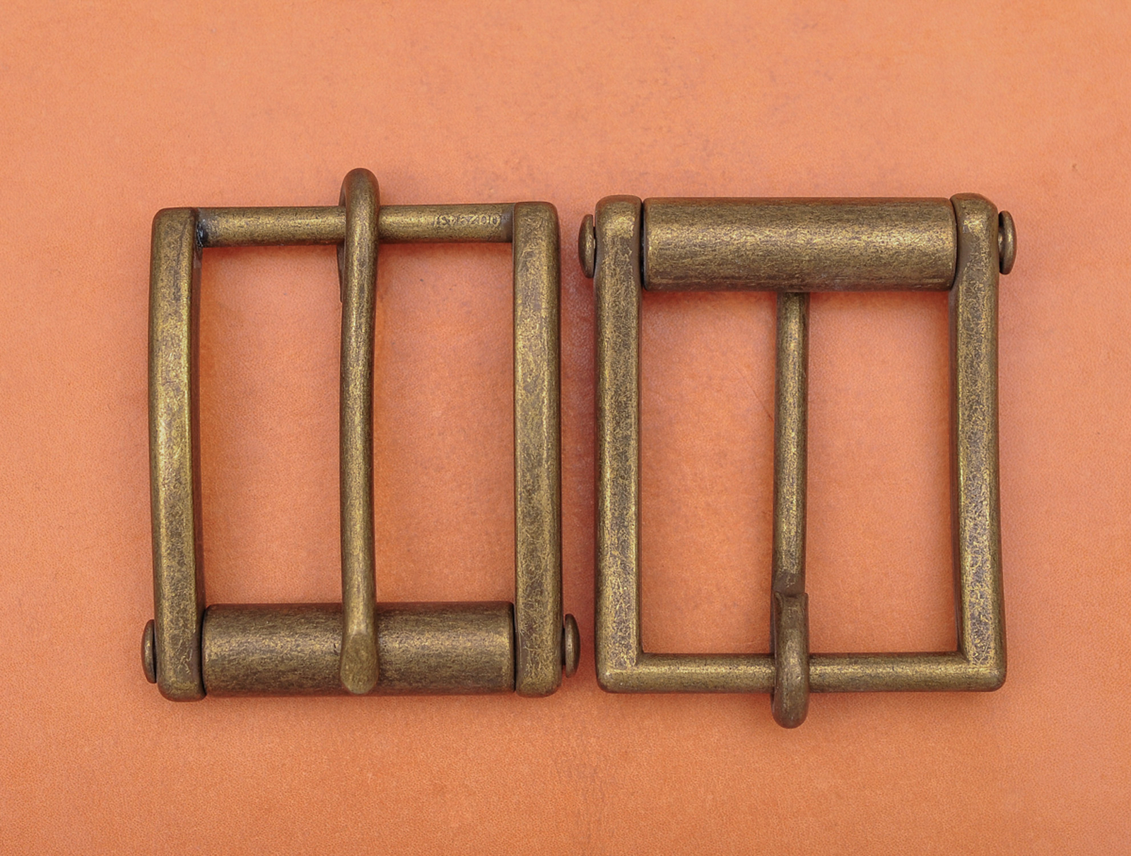 Novelty Mens Retro Brass Single Prong Pin Metal Roller Belt Buckle 1-1/2&Prime;
