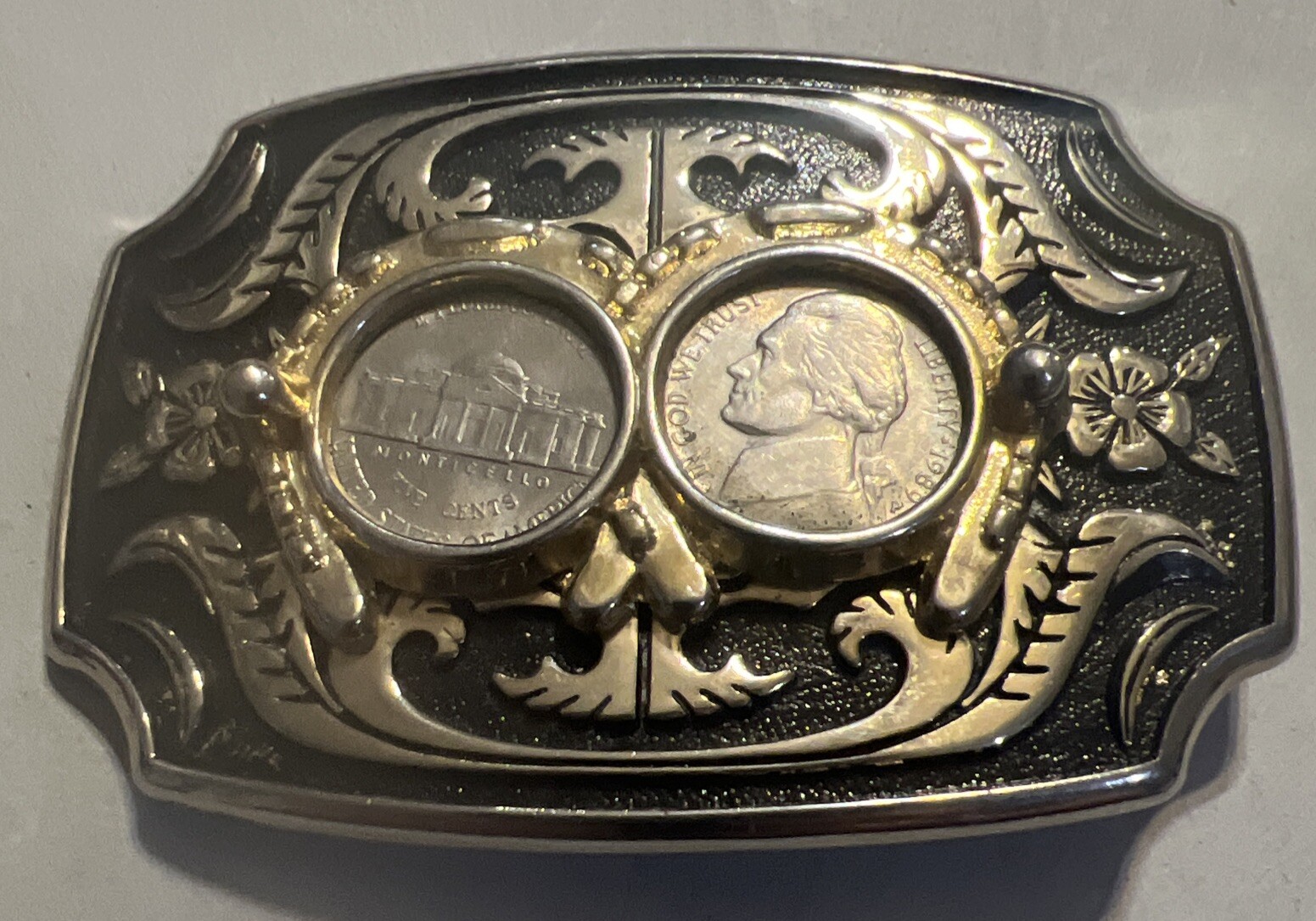 Coins Belt Buckle Nickels Coins 1989