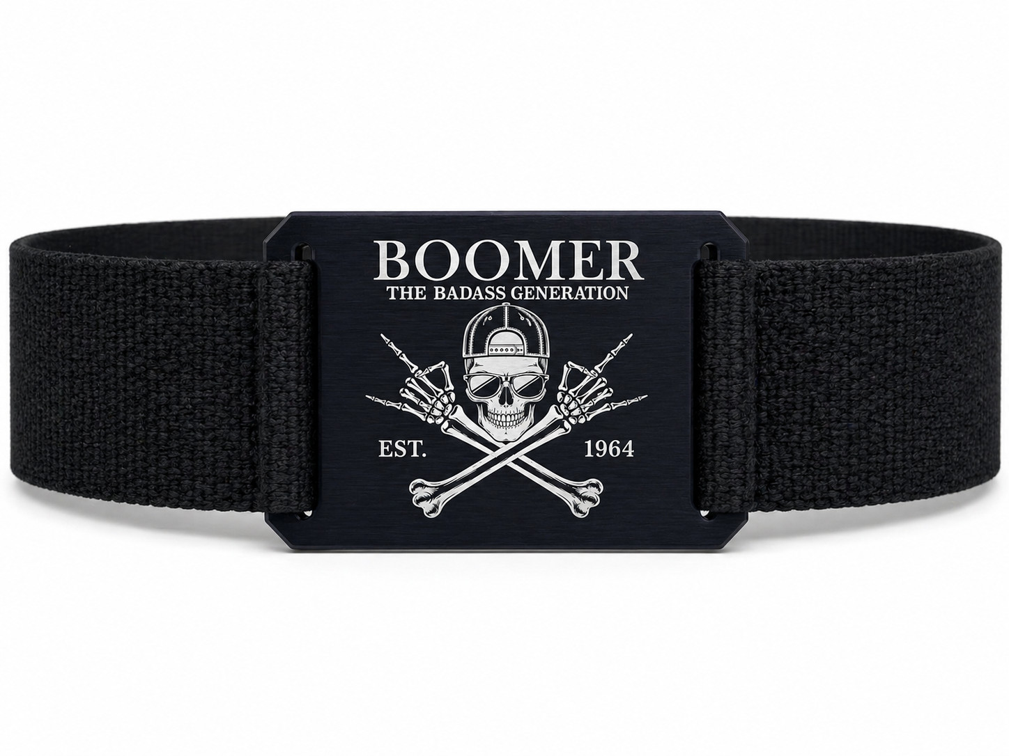 CRIOS Branding Belt Unisex Aluminium Buckle Boomer Generation Aluminium