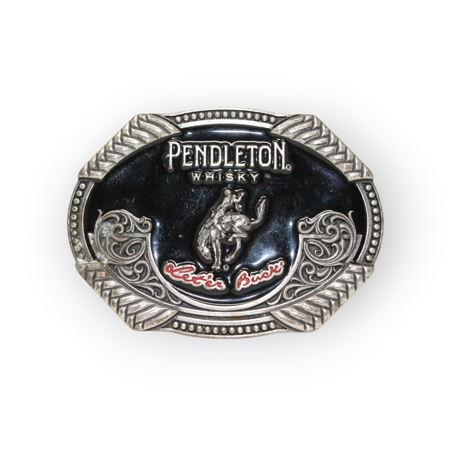 Montana Silversmiths 2020 Pendleton Whisky Rodeo BeltBuckle Let&rsquo;erBuck FreeShip