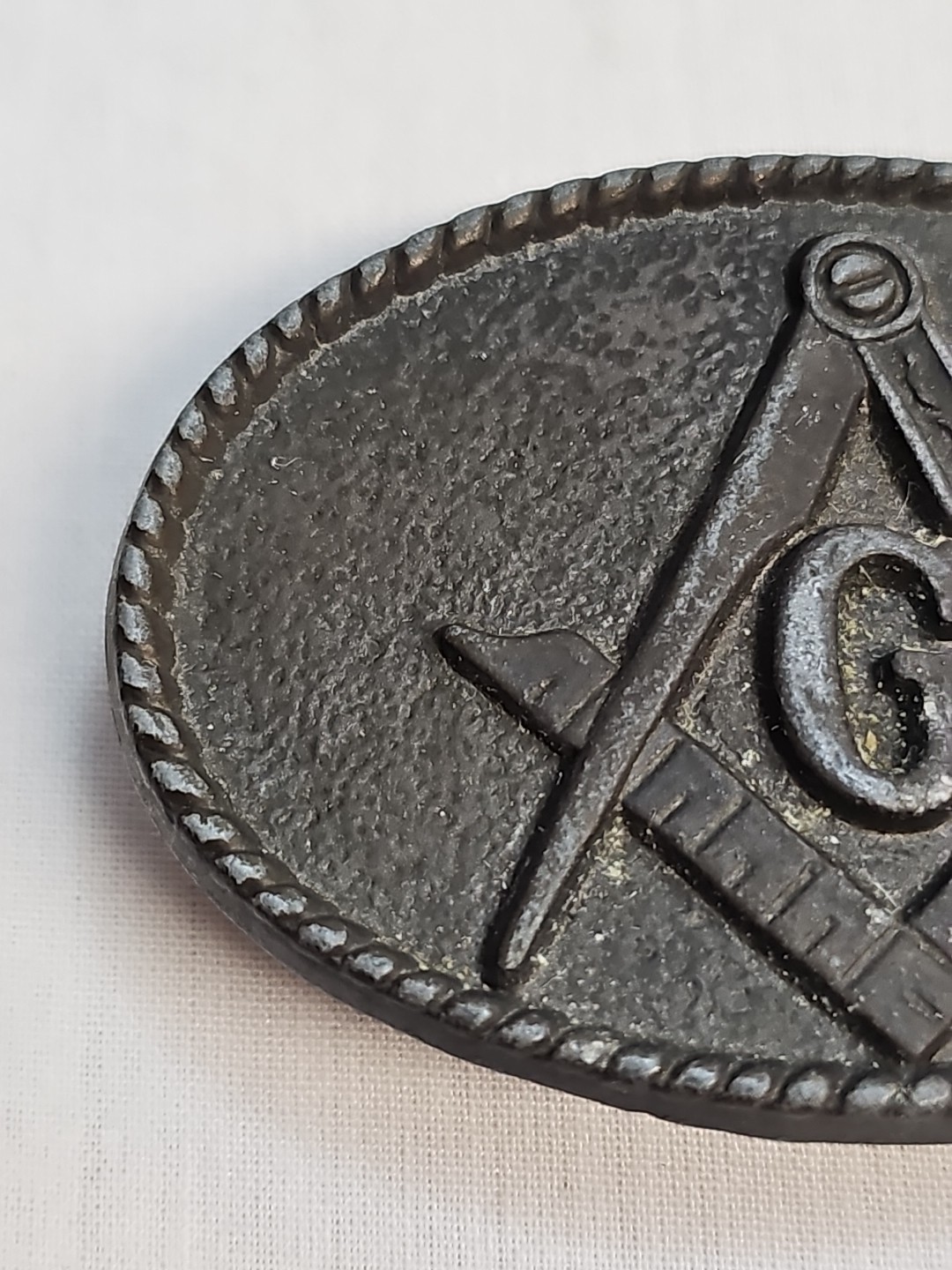 Vintage Masonic Masons BTS Brass Belt Buckle