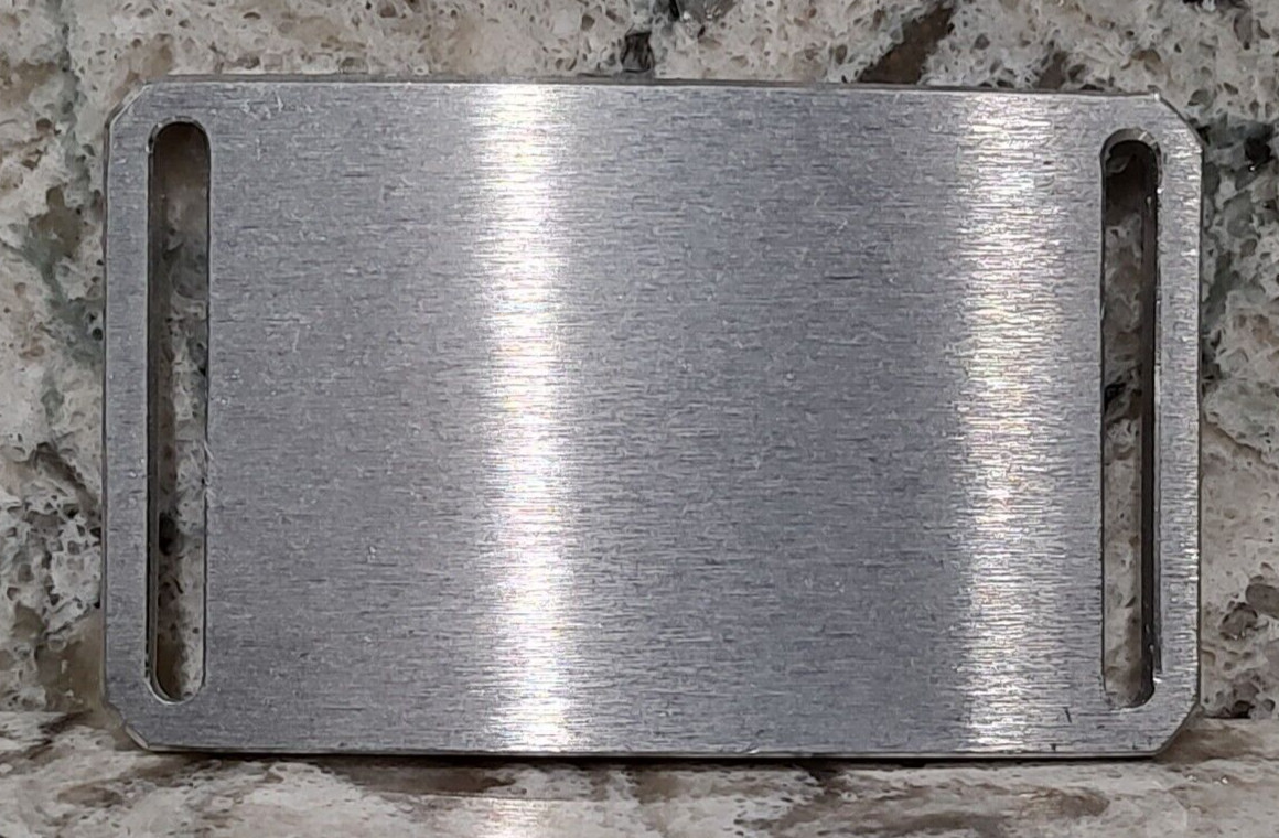 GRIP6 BELT BUCKLE – CLASSIC STYLE – RAW ALUMINIUM – 1.5 INCH WIDE