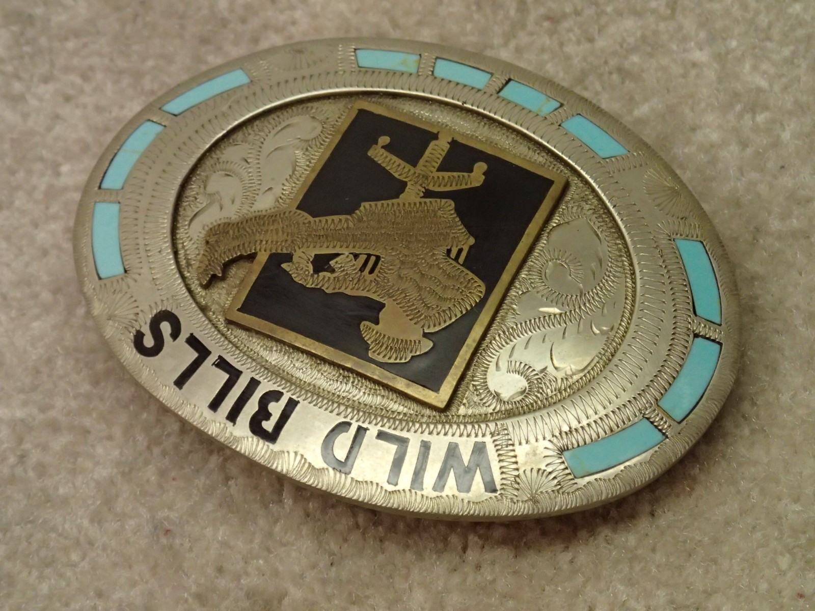 Johnson & Held Vintage Wild Bills Belt Buckle Handcrafted Denver CO