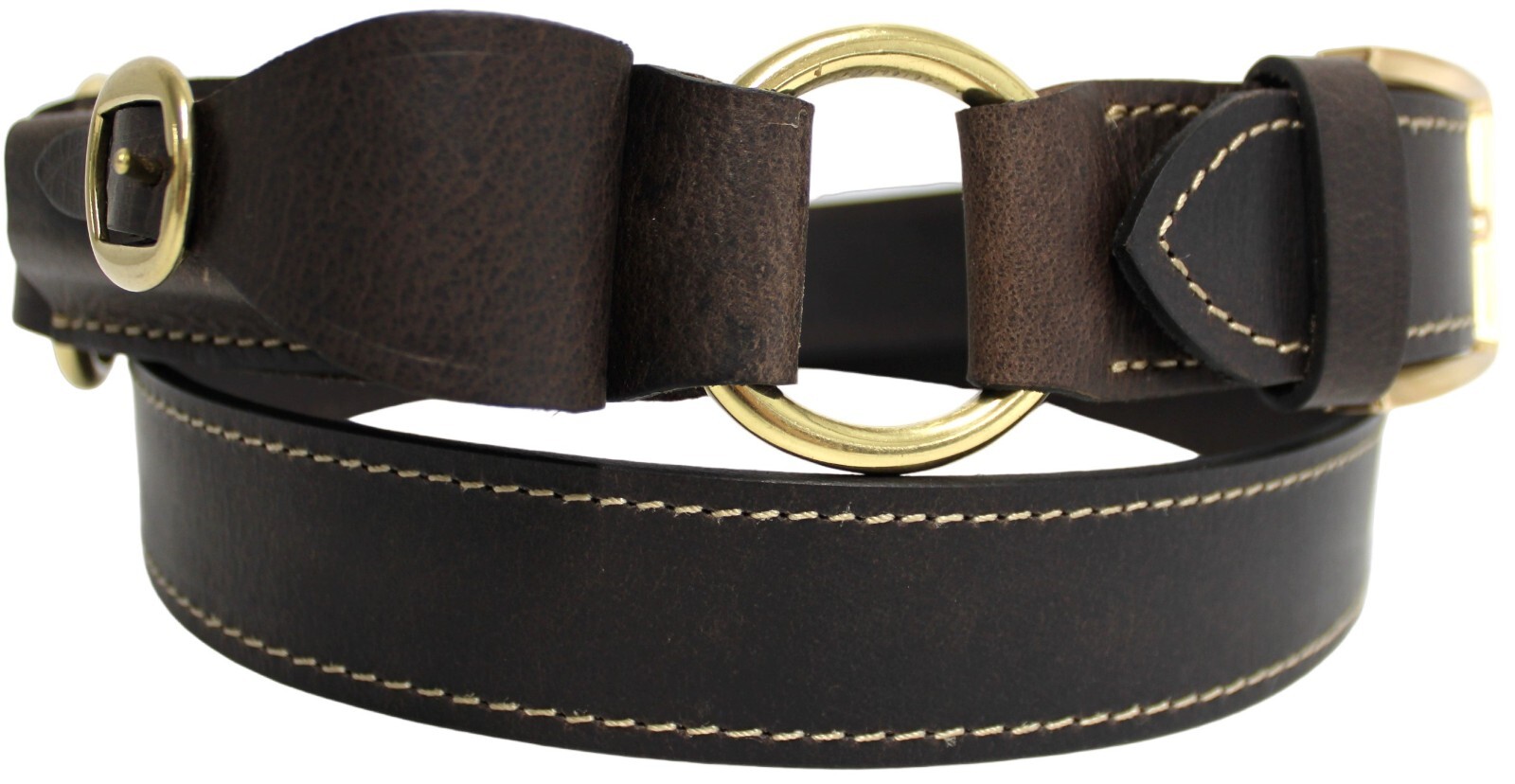 Double Ring with Pouch Leather Hobble Belt Chestnut NEW – All Sizes