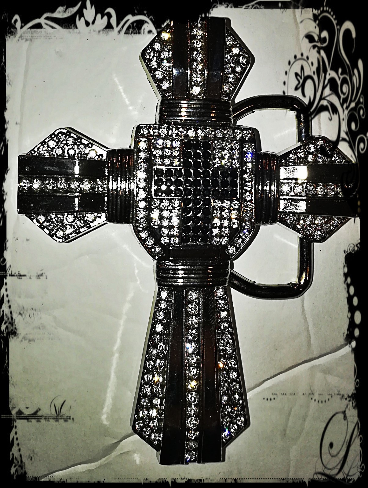 RELIGIOUS CROSS JESUS BLESSING BELT BUCKLE