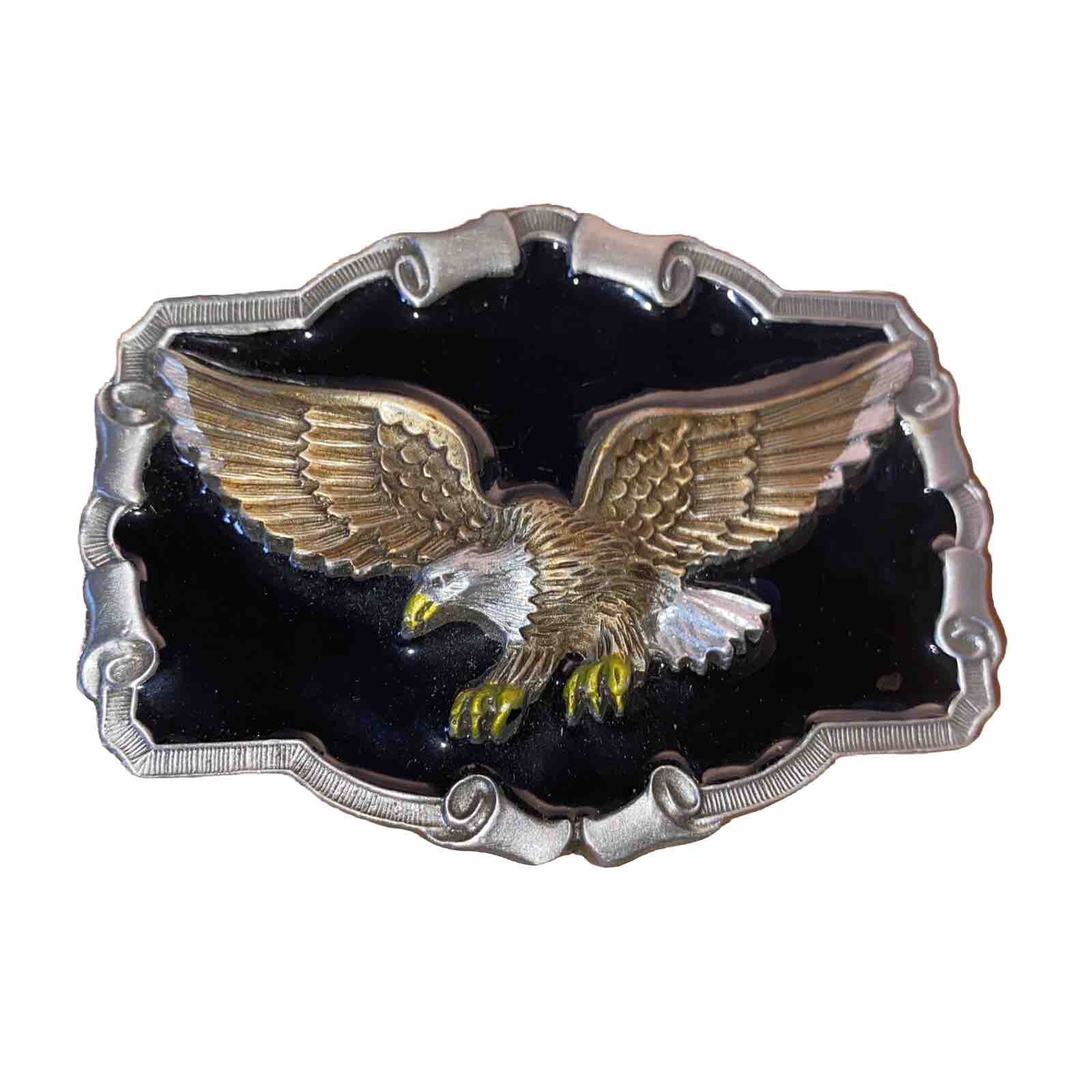 Great American Product Gap 1997 Pure Pewter Bald Eagle Belt Buckle Vintage