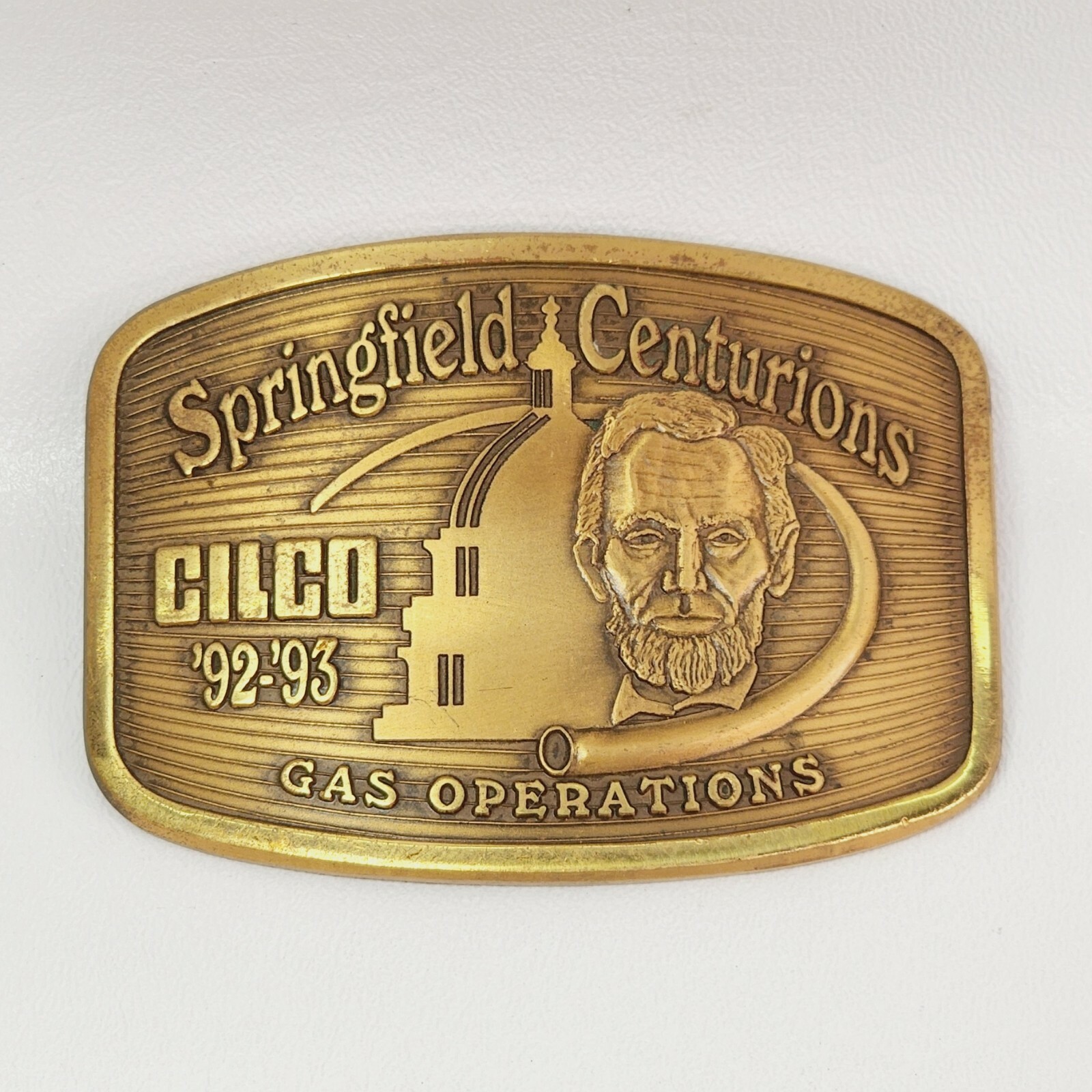 Springfield Centurions Belt Buckle Cilco &rsquo;92-&rsquo;93 Gas Operations Central Illinois