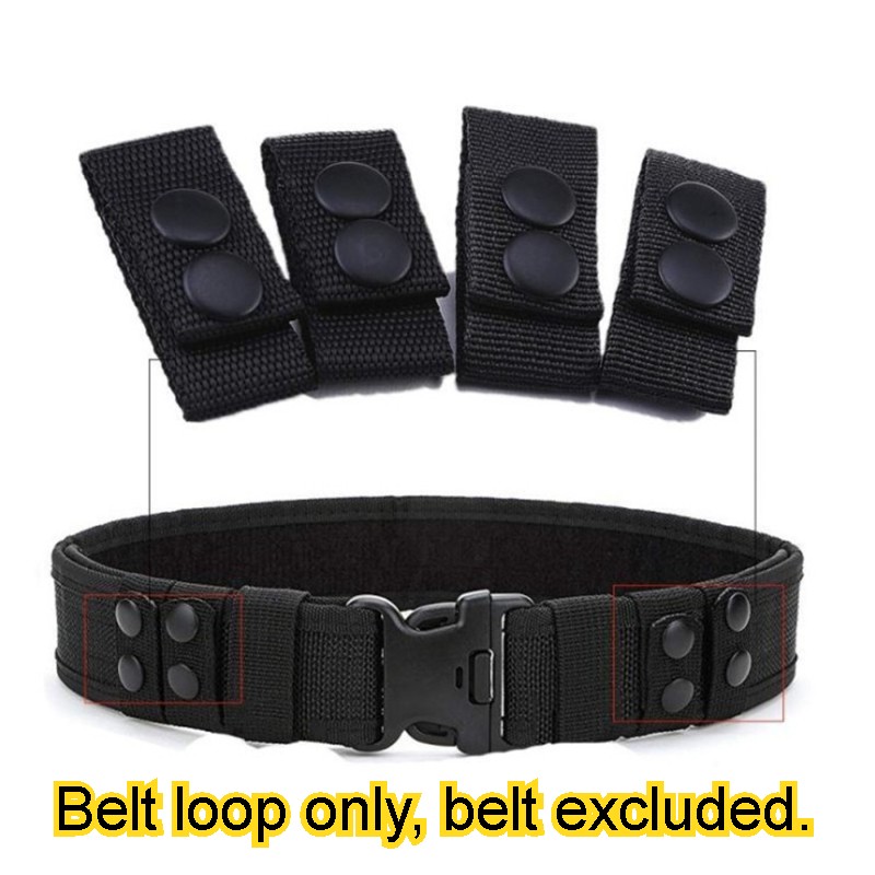 20Pcs Tactical Belt Keepers Nylon Duty Belt Loop Snaps For Police Security Guard