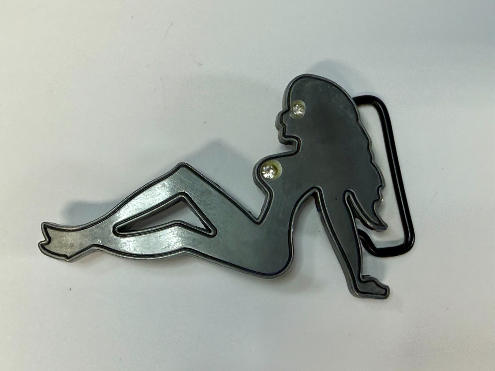 Sexy Woman Silhouette Mud Flap Girl Trucker Chick Belt Buckle By Buckle Rage