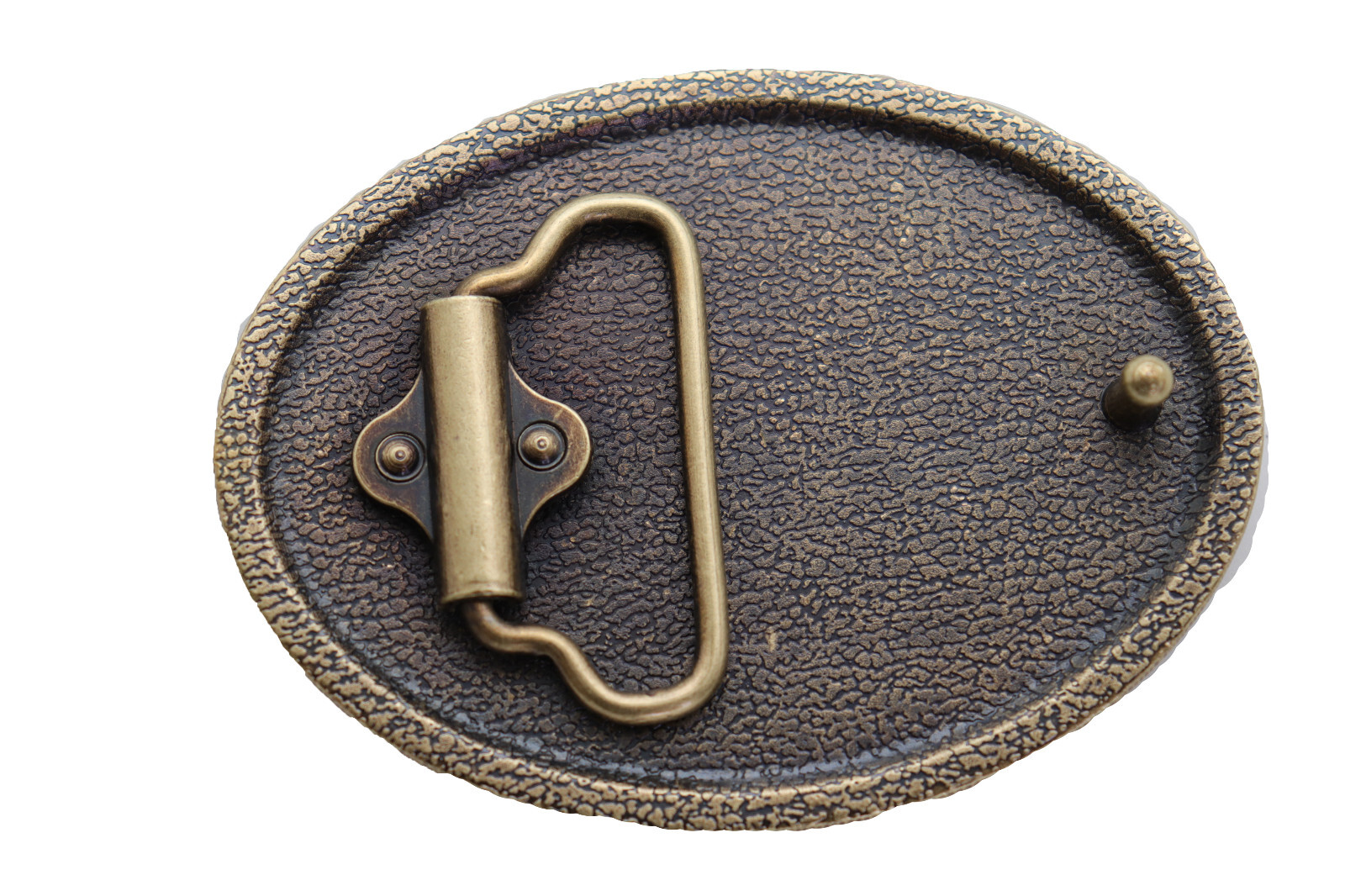 Men Gold Metal Buffalo Bull Belt Buckle Cowboy Western Fashion Oval Shape Casual