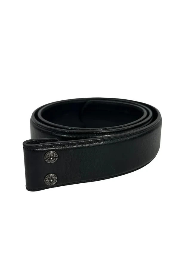 Lightly Used Chrome Hearts Leather Silver Belt Strap Black (30) SHIPS FAST