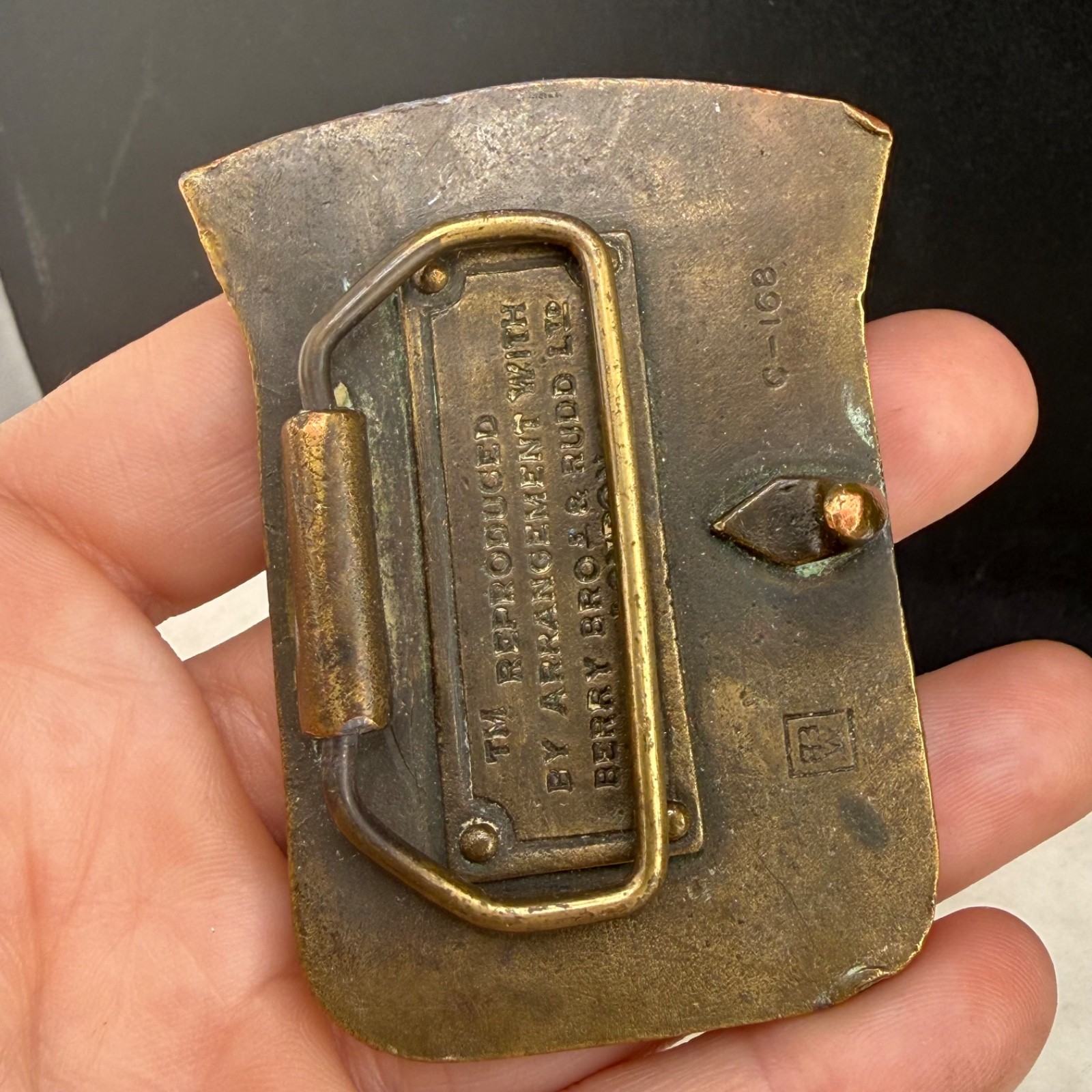 Vintage Whisky Belt Buckle Cutty Sark Blended Scots Whisky