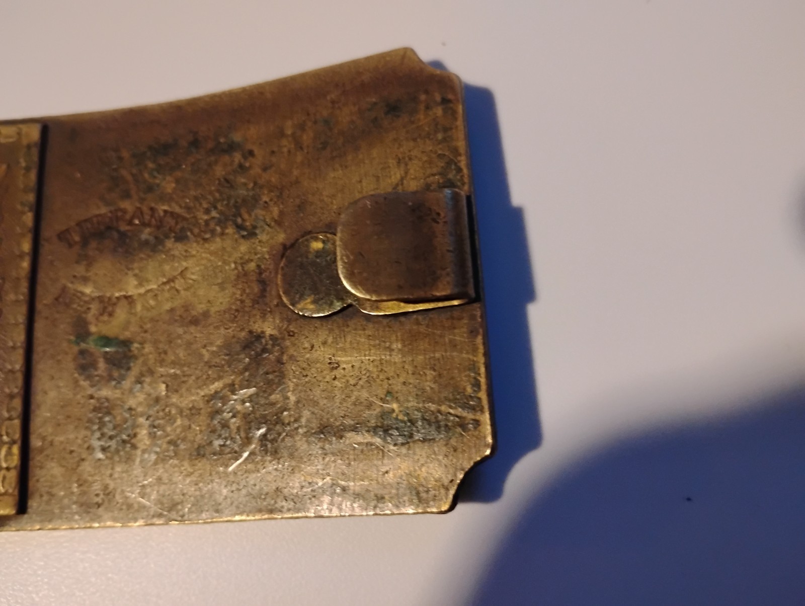Vintage Wells Fargo and Company 1852 Stage Coach Rectangular Brass Belt Buckle