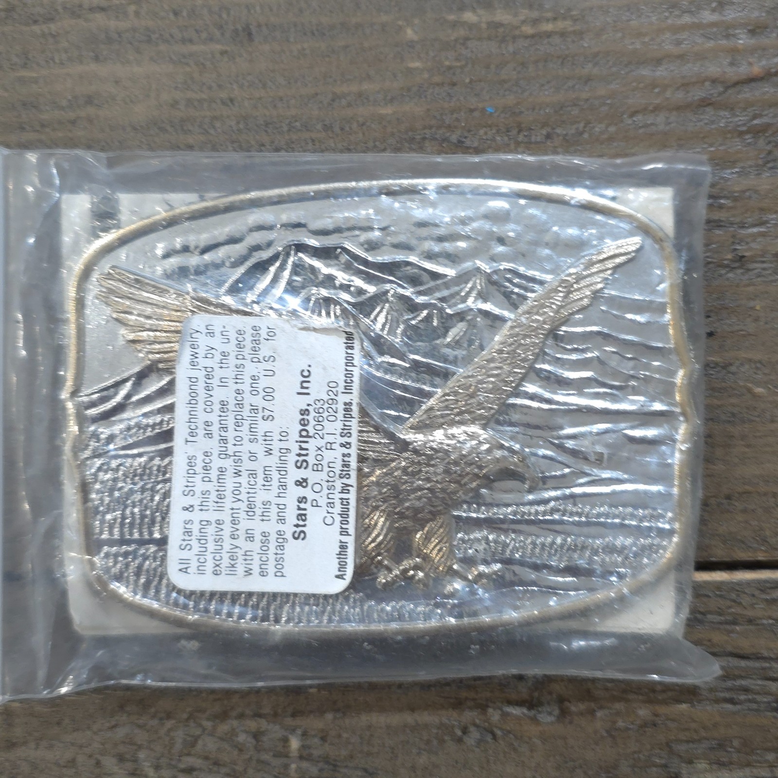 NEW Vtg Silver and Gold Tone Bald Eagle Belt Buckle U.S.A. Collectable Rare Old