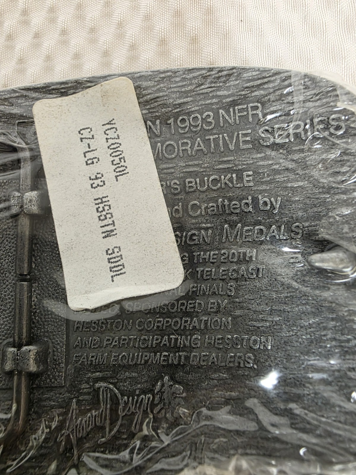 National Finals Rodeo 1993 Belt Buckle Hesston Commemorative New Shrink Wrapped